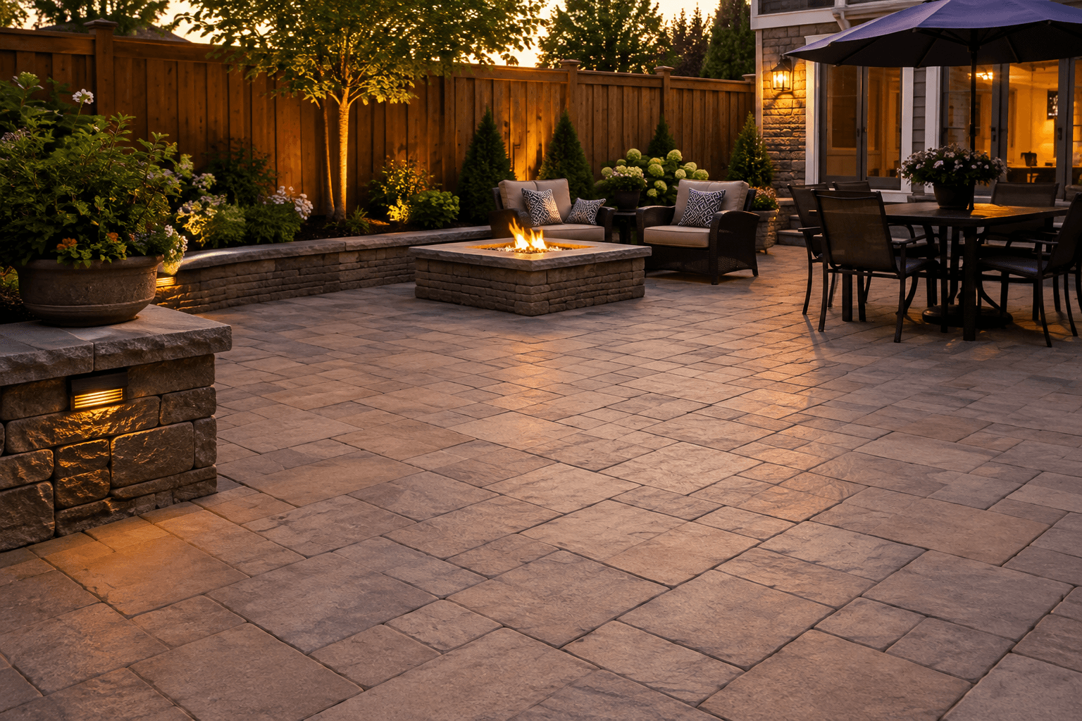 Outdoor paver surface